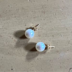 Pearl Earrings with 14k gold backing.